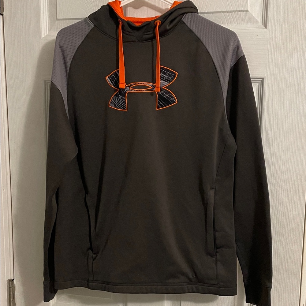 Under Armour Black Hoodie with Orange Highlights